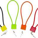 Cable Gun Locks with Keys - Keyed Different 15" Cable Gun Safe Lock for Pistols, Rifles, and Shotguns, Home and Storage Firearm Locking and Safety, 15" * 4 Keyed Different Color (RED ORANGE GREEN YELLOW 4 COLOR PACK)