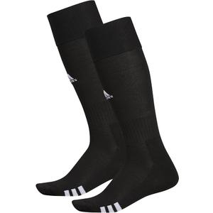 adidas Unisex Rivalry Soccer Socks (2-Pack) Over-the-Calf Athletic Fit for Men & Women, Black Medium