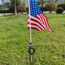 Army Veteran Grave Marker Flag Holder, US Military Grave Marker Flag Holder with 12x18 Inch U.S. Flag for Cemetery Graveside Decoration, military burial flag holder for cemetery, Decorative Garden Stake For Yard, Military Tribute for Fallen Soldiers and Patriotic Gravesite (U.S. Army)