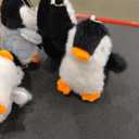 Men Women Cute Lovely Fluffy Plush Lover Penguin Keychain Keyring Handbag Backpack Car Key Ring Pendant, 8 pcs