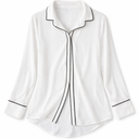 Worthington Elegant white blouse with black accents, Small