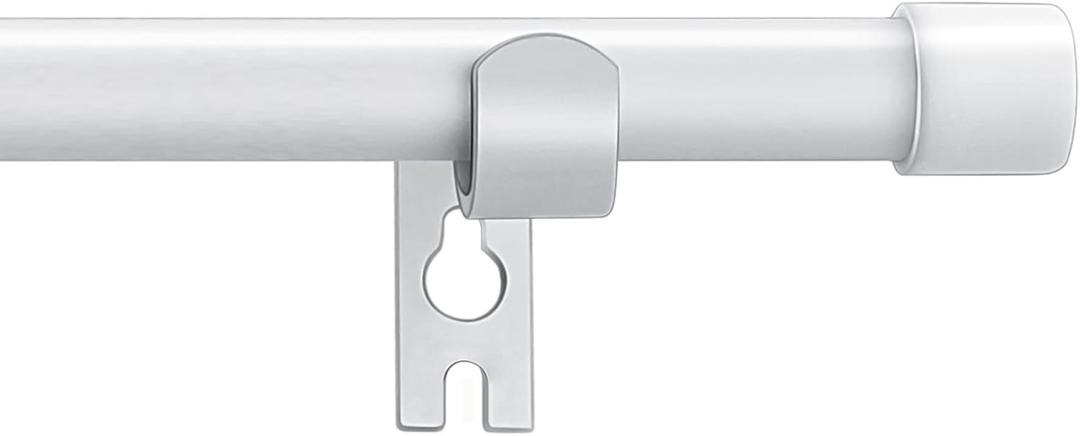 Alskarhem White Curtain Rods for Windows 30 to 88 Inch,5/8 Inch Small Curtain Rod Set With Brackets