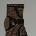 Copper Ankle Brace, Copper Infused Ankle Support Compression Sleeve for Men & Women, for Foot Pain Relief, Sprained Recovery, Achilles Tendonitis, Daytime or Night Use(XL) (Yellow- Black)