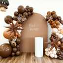 83pcs Dark Brown Balloons with 2 Foil Star Balloons, 18 12 10 5 Inch Coffee Brown Latex Balloon Garland Arch Kit for BOHO Birthday Bear Baby Shower Wedding Party Decorations