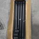 Corner Shower Caddy Tension Pole: Rustproof Stable 4-Tier Bathroom Organizer Shelves for Bathtub Shampoo Storage - 47-121 Inch Quick Install Adjustable Standing Rack with Soap Rack - Black