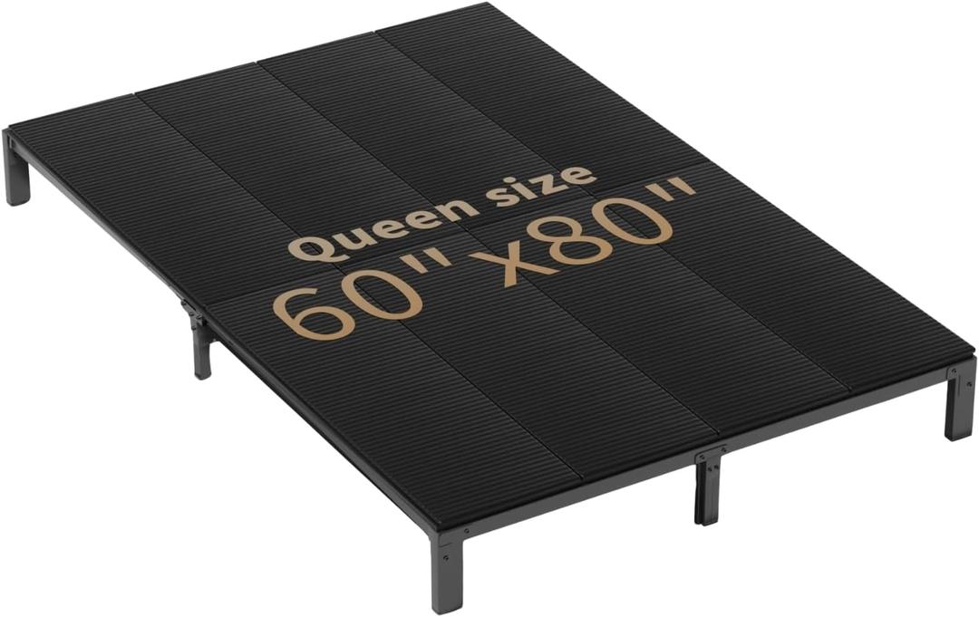 Queen Size Bunkie Board 60x80'', Breathable Sturdy Mattress Support Pad, Anti-Slip Design Effectively Prevents Mattress Sagging, Universal Compatible with Metal Bed Frames, Slat Beds & Sofa Beds