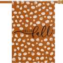 Dreamxiang Fall Garden Yard Flag 28 x 40 Inch Outside Double Sided Burlap Pumpkin Welcome Flag Farmhouse Holiday Patio Lawn House Outdoor Decorations