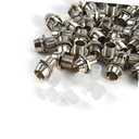 LED Holder, 5mm Light Emitting Diode Bezel for Panel Mount Display Socket Base, 50 pcs Silver Color Thread Mount Size 8mm