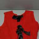 GORGLITTER Women's Bow Crop Tank Tops Cute Summer Vacation Going Out Outfits Tie Backless Sleeveless Knit Vest Tops (Large, Red and Black)