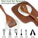 Ceramic Spoon Rest with Free Wooden Spoon, 5.1" Large Heat-Resistant Utensil Holder for Stove Top, Food-Grade Kitchen Counter Organizer for Spoons, Ladles, Pot Lids, Microwave & Dishwasher Safe, White