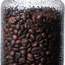 Glass Storage Jar, Food Storage Container with Airtight Bamboo Wooden Lid, Kitchen Canisters For Tea,Coffee Bean, Sugar, Candy, Cookie, Spice (1500ml, 51 Ounce)