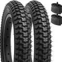 YUNSCM 2-PCS 12.5" Kid Bike Tires 12  x 2  (57-203) and 12/12.5" Heavy Duty Bike Tubes Schrader Valve Compatible with 12.5 x 2.25 12 1/2 x 2 1/4 Bike Bicycle Tires and Tubes (Y-558)