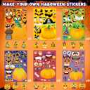 48 Halloween Stickers - Make a Pumpkin Face Stickers Decorations
