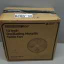 BEYOND BREEZE 12 Inch Retro Oscillating Table Fan, All Metal Desk Fan with 3-Speed and 80° Wide Oscillation, Perfect for Home and Office