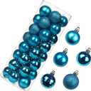 1.57" Christmas Ball Ornaments Shatterproof Blue Christmas Ornaments Set 40 Pcs Blue Ornament for Xmas Tree Halloween Holiday Wedding Party Decoration