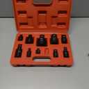 11PCS Impact Socket Adapter and Reducer Set, 1/4" 1/2" 3/8" 3/4" Impact Adapter Set & Universal Joint Impact Swivel Socket Set, Wobble Drive Socket Set with Storage Case