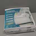 PlushDeluxe Premium Bamboo Mattress Protector – Full Size, Waterproof, & Ultra Soft Breathable Noiseless Washable Bed Mattress Cover for Comfort & Protection - White