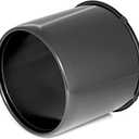 Rough Country Black Center Cap for Steel Wheels - 4.25" Bore Size, Open Push-Through Design, Wide Compatibility