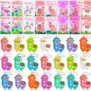 Valentines Day Cards for Kids School, 24 PCS Valentines Day Cards for Kids Classroom with Llama Pop Fidget Toys, Valentines Party Favors for Classroom Exchange, School Valentines Gifts for Boys Girls
