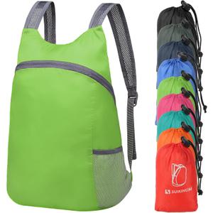 20L Ultra Hiking-Daypack Lightweight Foldable Travel Packable Backpack for Camping Cycling Outdoor, green