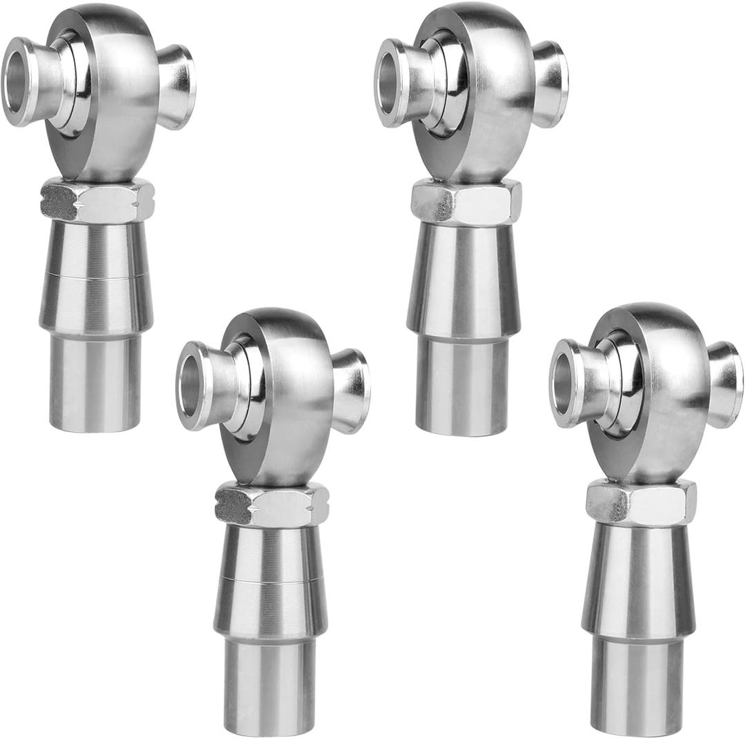 3/4'' Heim Joint Rod End Kit, .750" Chromoly Joints Panhard Kit, 2 Set Left and Right Hand Thread with Tube Adapter and Jam Nut, 3/4'' Rod End Heim Joint for Steering Kit, Suspension, Traction Bars