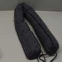 Sunolga 38" Linen Door Draft Stopper Blocks Hot and Cold Air with Removable Washable Cover for Bottom of Door, All-Season Seal for Noise, Wind, Door Sweep for Gaps Up to 3", Home Essentials, Black