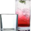 Everyday Drinking Glasses Set of 6 Drinkware Hurricane Glasses, Kitchen Glasses for Cocktail, Iced Coffee, Beer, Ice Tea, Whiskey, Water, 3Tall Glass Cups & 3Short of Drinking