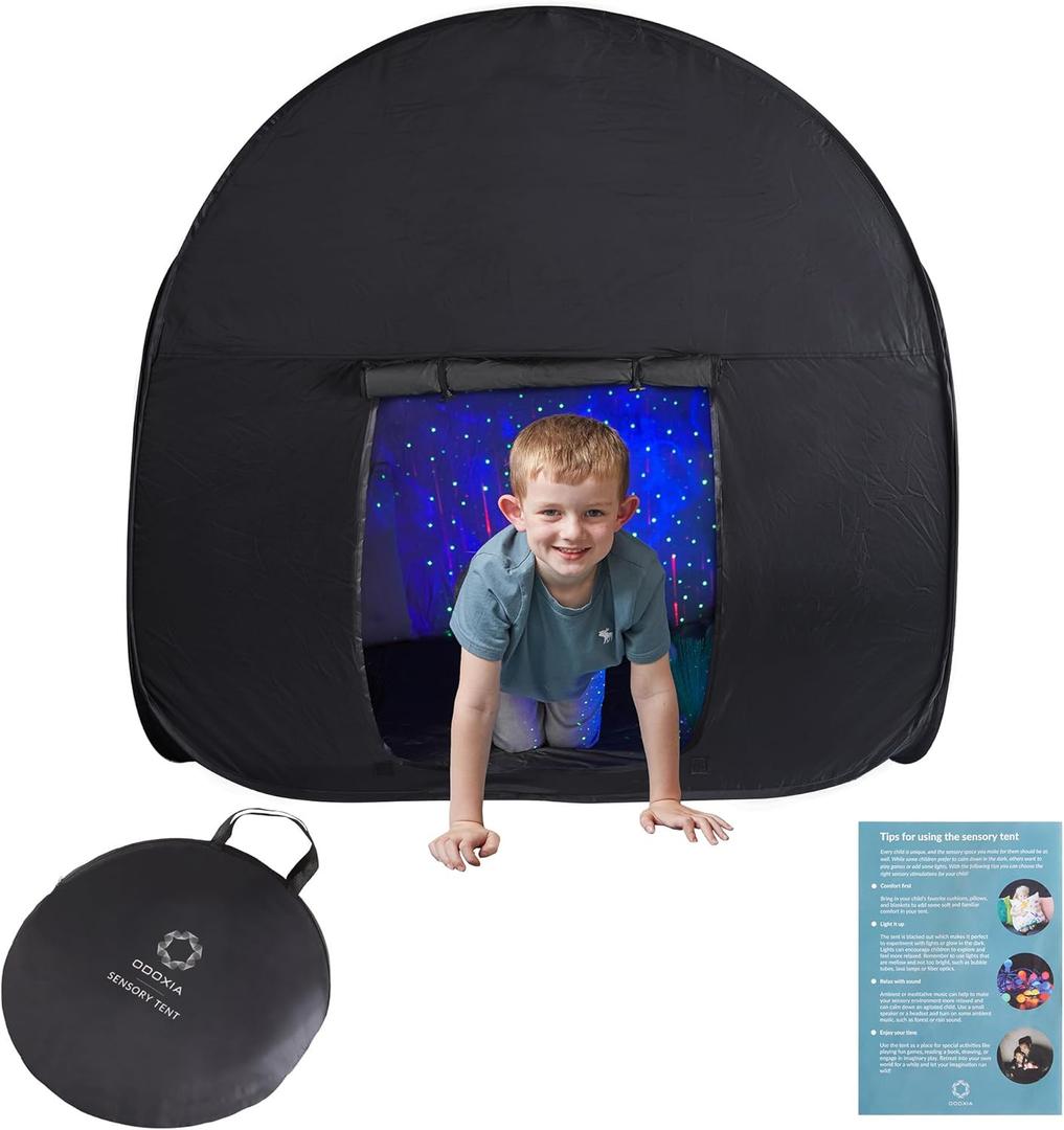 Sensory Tent | Calm Corner for Children to Play and Relax | Sensory Corner | Helps with Autism, SPD, Anxiety & Improve Focus | Black Out Sensory Tents for Autistic Children | Big