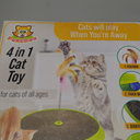As Seen on TV - 4 in 1 Interactive Cat Toy, Feather Spring, Circle Ball Track, Mouse Holes, Scratch Pad - Replaceable, for Cats Exercise and Stimulation of All Ages