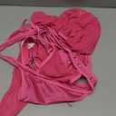 Avidlove Rave Outfits for Women Festival Sexy Lingerie Bodysuit Buckle Shrug Crop Top Set Size L (Rose Red)