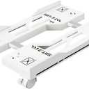 Adjustable Computer Tower Stand, Mobile PC Stand for Floor with 4 Locking Caster Wheels Fits Most PC, Under Desk CPU Holder for Office, Gamers and Students (White)