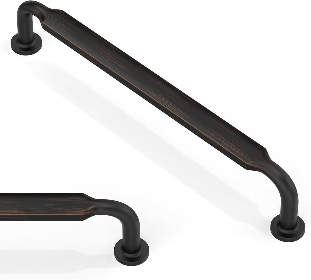 10 Pack Oil Rubbed Bronze Cabinet Pulls 6.3 Inch(160mm) Kitchen Cabinet Handles Solid Zinc Alloy Cabinet Hardware Drawer Pulls