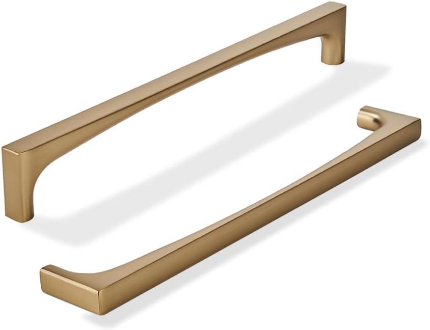 khtumeware 2 Pack Solid Handles 10-Inch(256mm) Champagne Bronze Cabinet Pulls,Heavy Duty for Kitchen Cabinets, Cupboards, Drawers and Bathroom Hardware