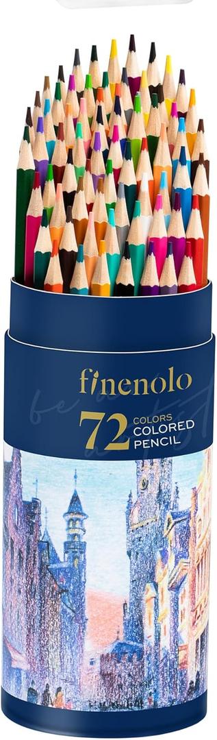 deli Artist-Grade 72 Colored Pencils Set - Ultra-Soft Core for Smooth Blending & Layering - Perfect for Adult Coloring Books, Drawing, Sketching - Premium Art Supplies with Free Sharpener