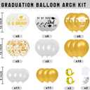 2026 Graduation Decorations, White Graduation Decorations, Balloons Boxes (4PCS) with Letters 2026 GRAD So Proud of You, Congrats Grad Decorations for High School & College