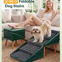 Dog Stairs for Small Dogs Faux Leather Foldable Pet Ramp and Ottoman
17.13" H Non-Slip Wooden Pet ramp for Puppy Senior Injured Dogs