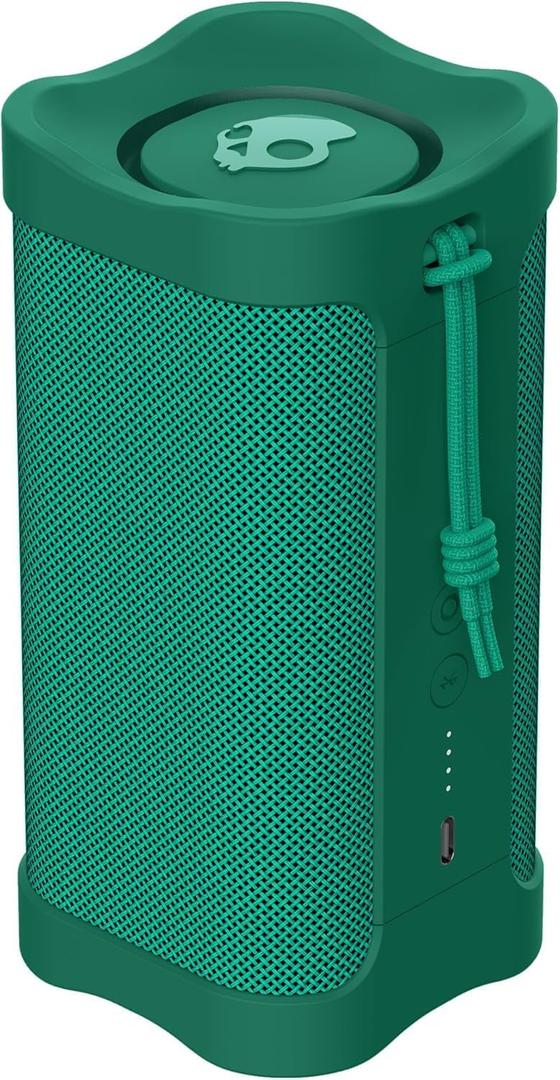 Skullcandy Terrain XT Wireless Bluetooth Speaker - IPX7 Waterproof Portable Speaker with Dual Custom Passive Radiators, 14 Hour Battery, Nylon Wrist Wrap, & True Wireless Stereo (Green)