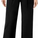 FireSwan Wide Leg Yoga Pants for Women Work Palazzo Pants with Pockets Casual Lounge Dress Trousers (M)