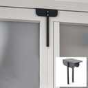 1 Metal Bifold Door Locks Adjustable Double Door Lock Kit (Fits 0.6" - 2" Folding Door) Heavy-Duty Child & Pet Proof Safety Lock for Closet,Cabinet,Pantry, Rust-Resistant No Drill Installation, Black