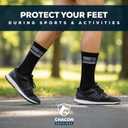 Cotton Cushioned Crew Socks, Patriotic & Thin Line Designs (Black)