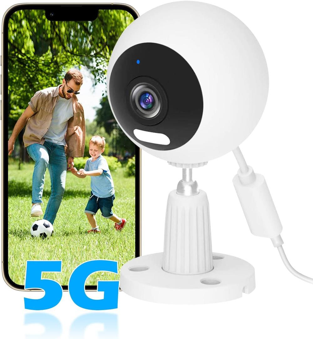 5G Cameras for Home Security,3MP Outdoor Indoor Security Camera for Baby/Elder/Dog/Pet/Nanny, WiFi Baby Monitor, 3 Alarm Modes, 3 Night Vision, IP66 Waterproof, 24/7 SD Recording/Cloud (S700-1 Pack)