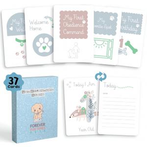 Pet Milestone Cards  Celebrate Your Pets Journey, Growth and Key Moments with Keepsake Cards - Perfect for Dogs, Cats, Puppies, and Kittens - Ideal as a Pet Adoption Gift, Pet Memory Book