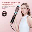 3 in 1 Rotating Hair Dryer Brush, Auto Rotating Blow Dryer Brush Spinning with 2 Brushes (2" & 1.5"), Negative Ionic Brush Blow Dryer, Round Brush Blow Dryer Volumize Curling 100-120V