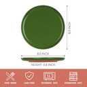 GZG Ceramic Dinner Salad Plates Set of 4, 8 Inch Speckled Dinnerware Dessert Plates with Clay-Tone Base, Microwave Oven Dishwasher Safe (Verdant Green)