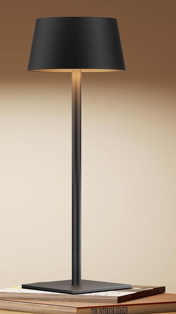 Solar Outdoor Table Lamp, Portable LED Desk Light,Cordless Battery-Operated，2 Adjustable Height, Touch Control & Stepless Dimming Night Light，Waterproof for Garden, Bedroom