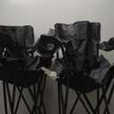 Folding Camping Chair, 225 Lb Capacity, Includes Cup Holder & Side Storage Bag, 5.5 Lbs Portable for Beach, Camping, Sport, 2PCS Black