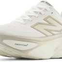 New Balance Women's Fresh Foam X More V5 Running Shoe, White/ Sea Salt/ Light Gold Metallic, 6