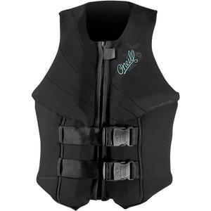 O'Neill Women's Siren USCG Life Vest, Black/ Black/ Black, 6