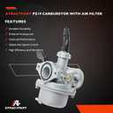 PZ19 Carburetor Compatible with 50cc 70cc 90cc 110cc 125cc Apollo TaoTao Baja Coolster SSR Xmotos X-Pro Thumpstar Chinese 4 Wheeler Quad 4 Stroke Parts With Air Filter