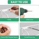 Hat Organizer Racks for Baseball Caps - Metal Hat Storage Holder Shelves for Wall Fit 20 Caps - 3 Pack, White